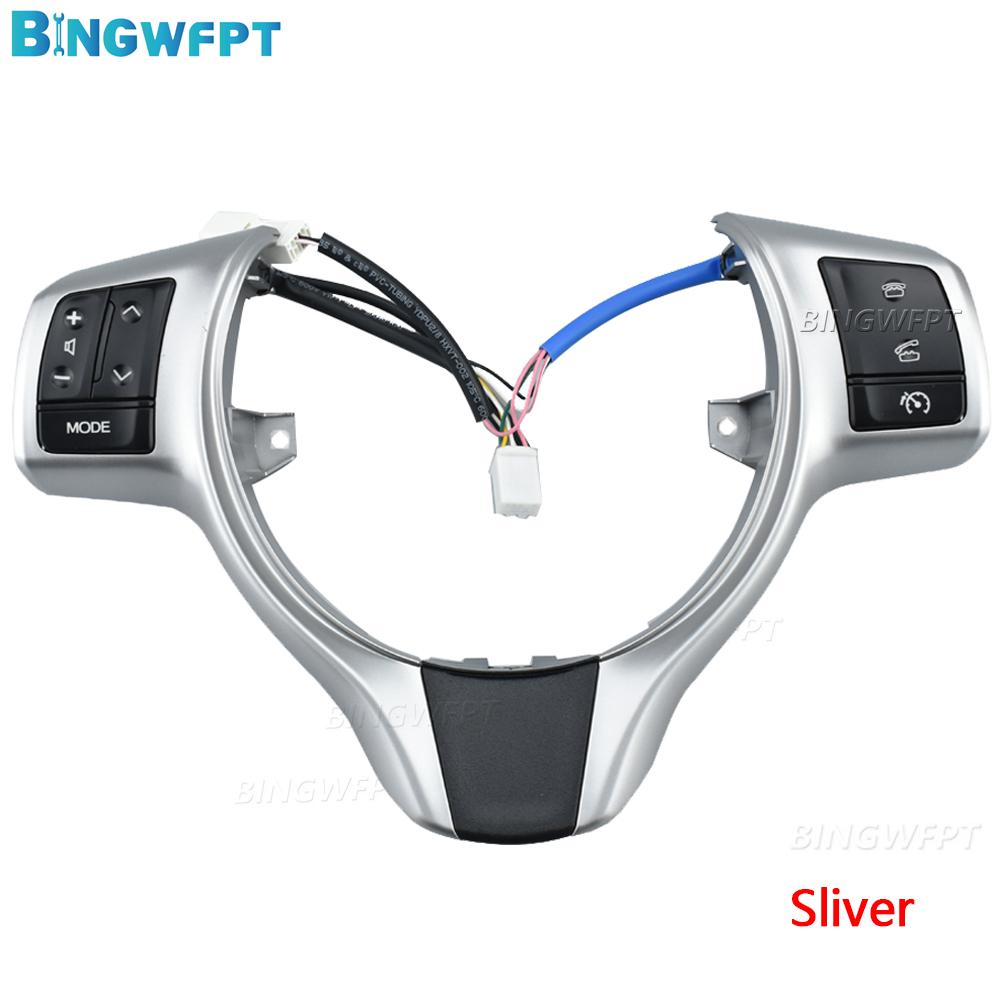 BINGWFPT For Toyota Yaris 2012-2017 Verso-S 2012-2014 Bluetooth Phone Control Volume Buttons Steering Wheel Button