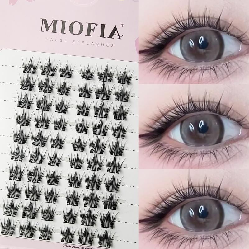 120 bundles Mink False Eyelash Natural Fishtail Lash 3D Russian Individual Eyelash Extension Cluster Makeup Tool Wholesale