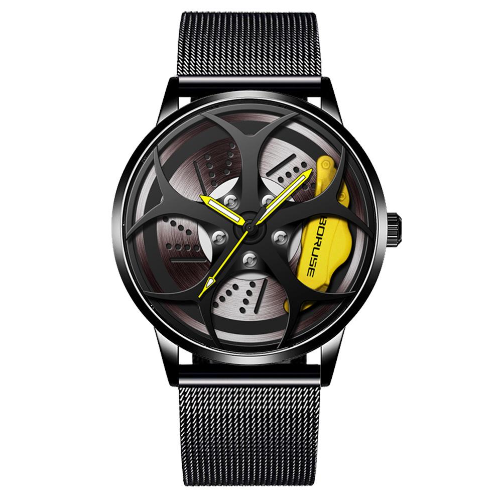 Fashion Business Ceas Bărbați Ceas Contour Ceas Bărbătesc cu curea din plasă din oțel inoxidabil Ceas cu quartz Ceas sport