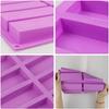 Rectangular Silicone Baking Mold 8 Cavity Loaf Pan Soft Energy Bar Maker  Muffin