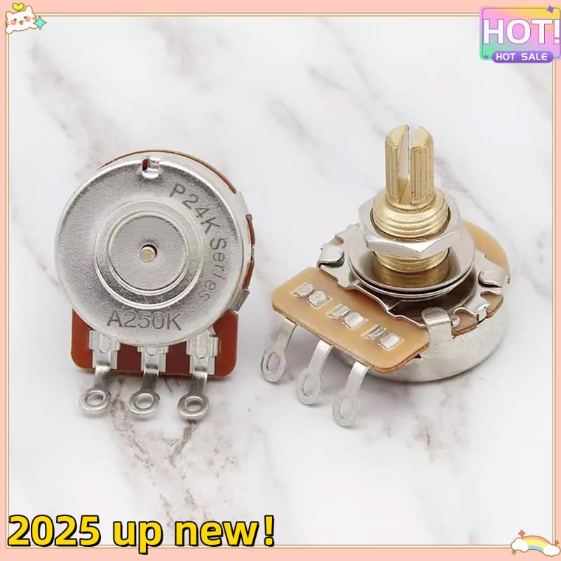

Classy-2PCS Guitar Potentiometers Fine 24-Spline Brass Shaft Ideal For Guitar Customization 250K