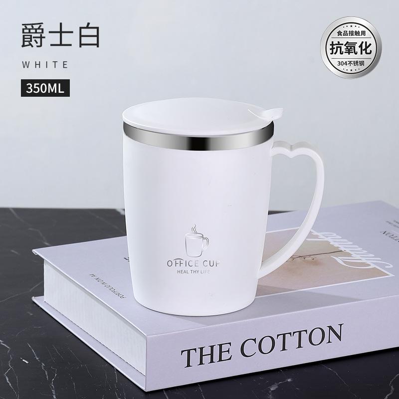 304 Stainless Steel Double-Layer Thermos Cup Office Coffee Cup With Handle Tea Cup Gift