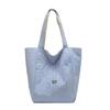 Summer new Japanese pleated lightweight nylon bag double-sided class tote bag large-capacity commuter shoulder women's bag