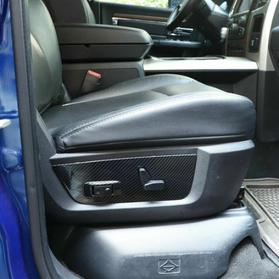 Für 2010-2017 Dodge RAM 1500 Elektrisches Sitzverstellpanel Verkleidung Abdeckung Kohlefaser