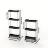 2025Bathroom Storage Rack With Wheels, 4 Layer Rolling Utility Cart, Bathroom Storage Organizer, Multi-purpose Utility Cart