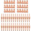 plasma cutter accessories 60pcs Red Copper Extended Long Plasma Cutter Tip Electrodes/Nozzles Kit Consumable for PT31 40A Cutting Welder Accessories