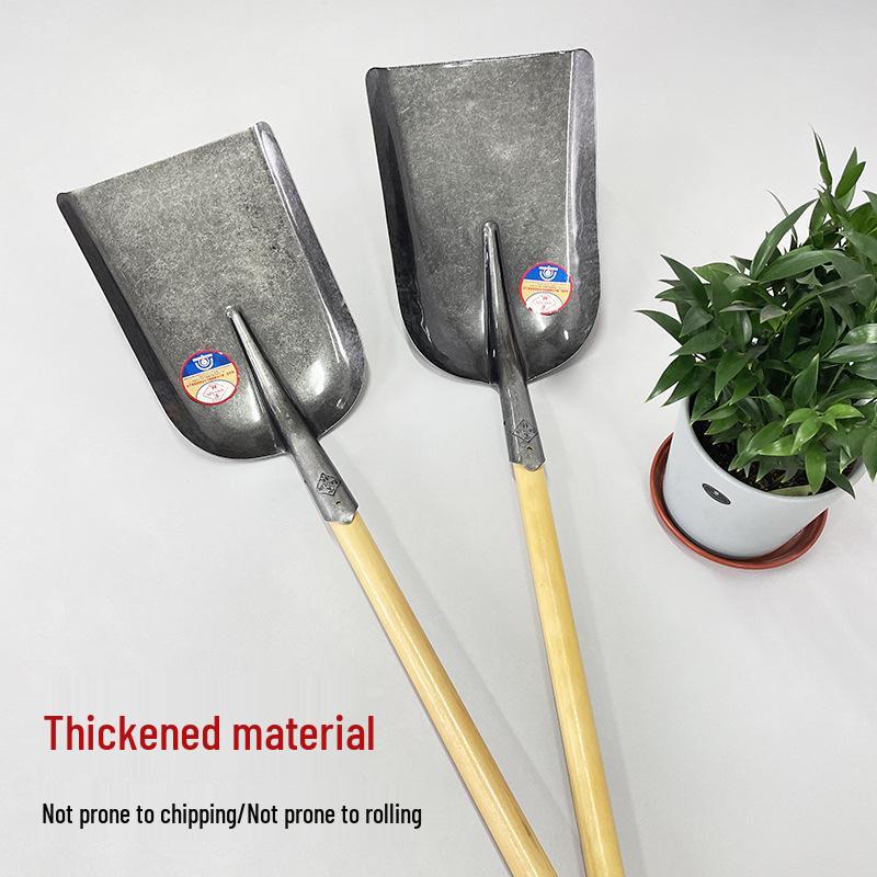 Heavy-Duty Square Iron Shovel: For Coal, Farm, Manure, Garbage, and Snow.