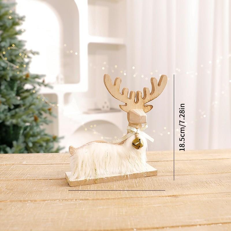 

Фигурка Рождественский Олень Деревянный Праздничный Декор Праздничные Принадлежности Празднование Gold Deer