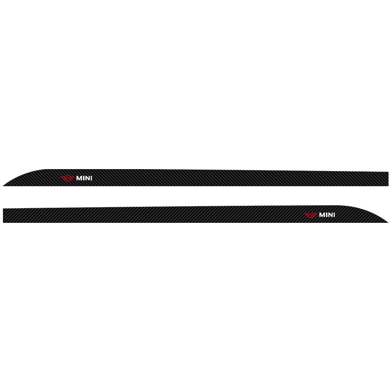 2pcs/set Car Side Skirt Sill Carbon Fibre Body Protection 3D Sticker For MINI F54 F55 F56 R56 R60 SONE Roadster Clubman Coupe