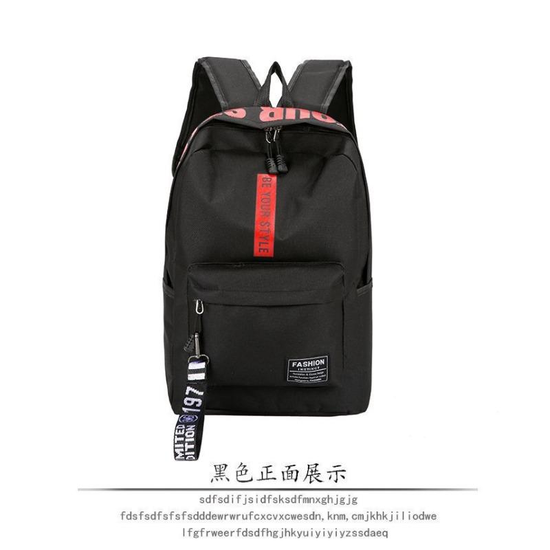 New Backpack Backpack Men and Women Junior High School High School Students Backpack Large Capacity Campus Canvas Double Back