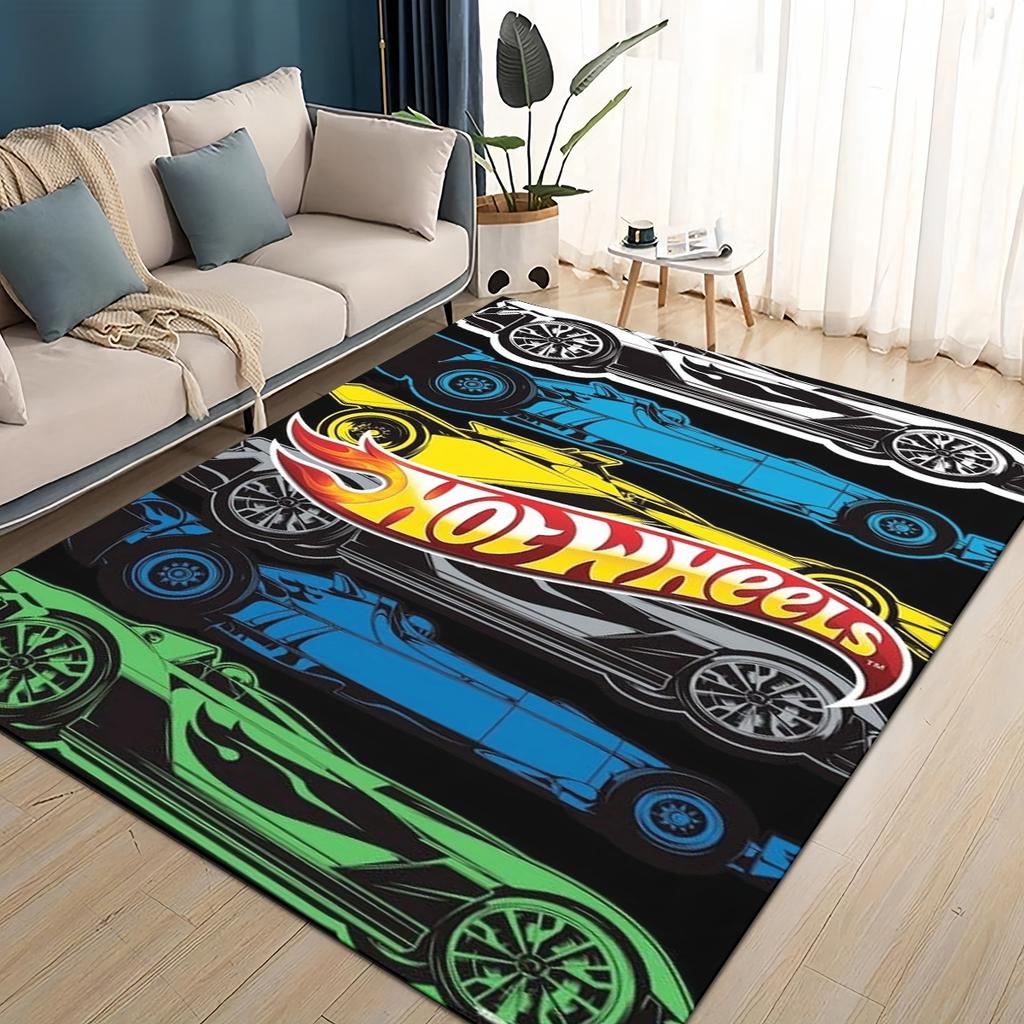 Hot Wheels 27 Style New Racing Car Cartoon Carpet Rug for Living Room Bedroom Home Sofa Decoration,Kids Play Non-slip Floor Mat