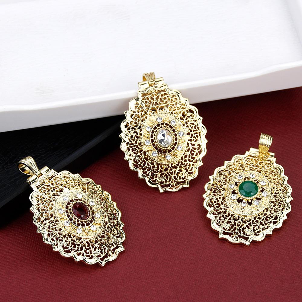 2023 Dámská brož Červená a zelená bílá Zlatá barva Svatební šperk pro nevěstu