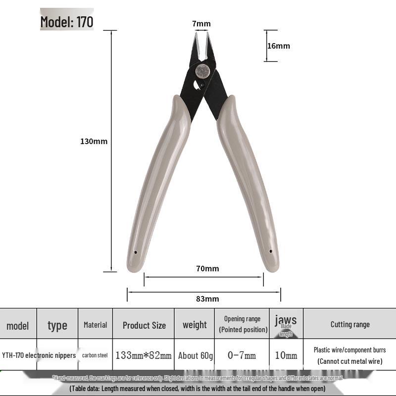 

YTH-170 Диагональные плоскогубцы из углеродистой стали с заостренными губками