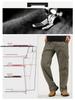 Men's Spring Elastic Waist Work Pants - Straight Leg, Loose Fit, Plus Size, Casual Long Pants for Middle-Aged and Elderly