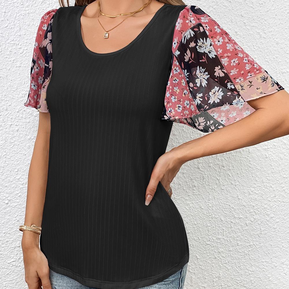 

Летняя женская футболка, свободный удобный повседневный топ с короткими рукавами 2XL