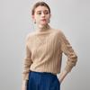Commong Boka Women's Thickened Cable Knit Cashmere Sweater