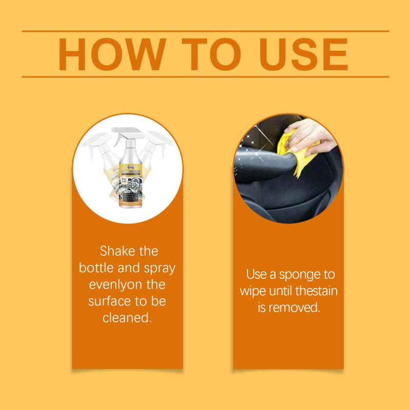 Car Interior Multi Purpose Foam Cleaner for Deep Decontamination Waterproof Protection and Efficient Maintenance