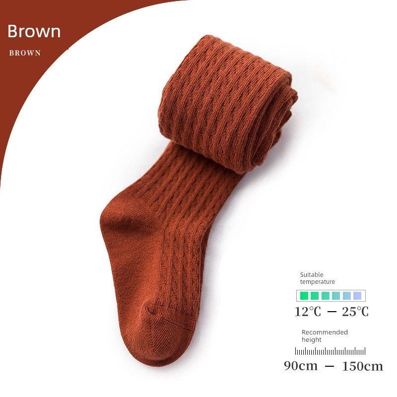 Children's Tights Spring and Autumn Cotton New Style Baby Girl Leggings Girls Solid Color Dance Tights Autumn Thick One-Piece Tights