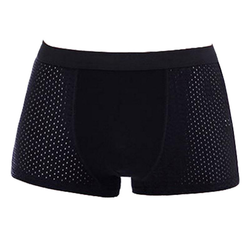 1/4 SZT Męskie Bokserki Bambusowe Majtki Bielizna Bokserki Oddychające Hombre Dziura Seksowne Szorty Lingerie Siateczkowe Majtki