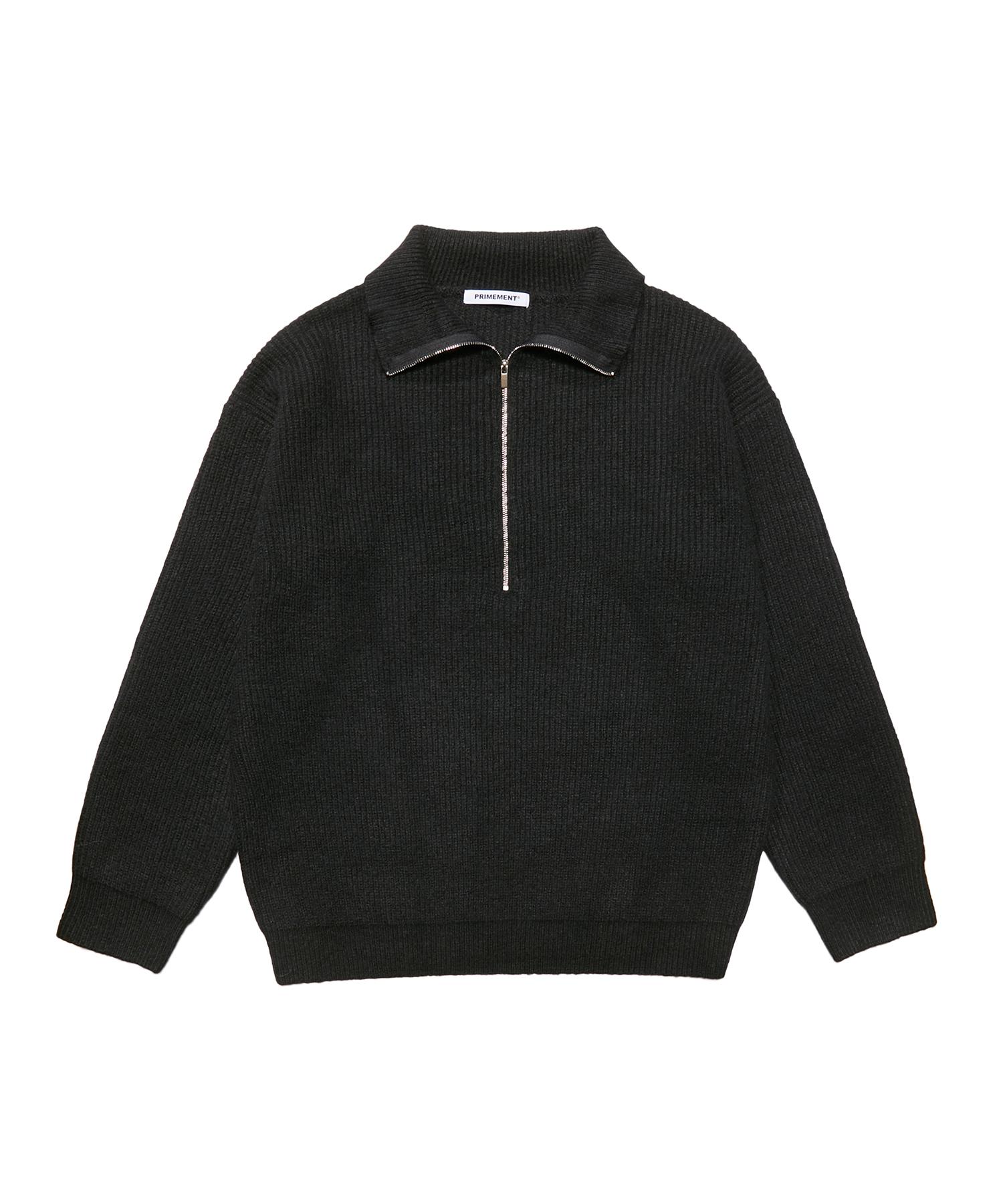 Primoment Wool Half-Zip Knit Black Free