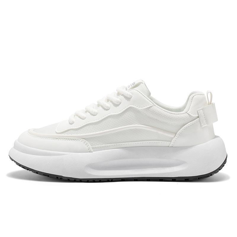Summer new heightening casual board shoes mesh ice silk breathable thick sole color matching youth trendy shoes
