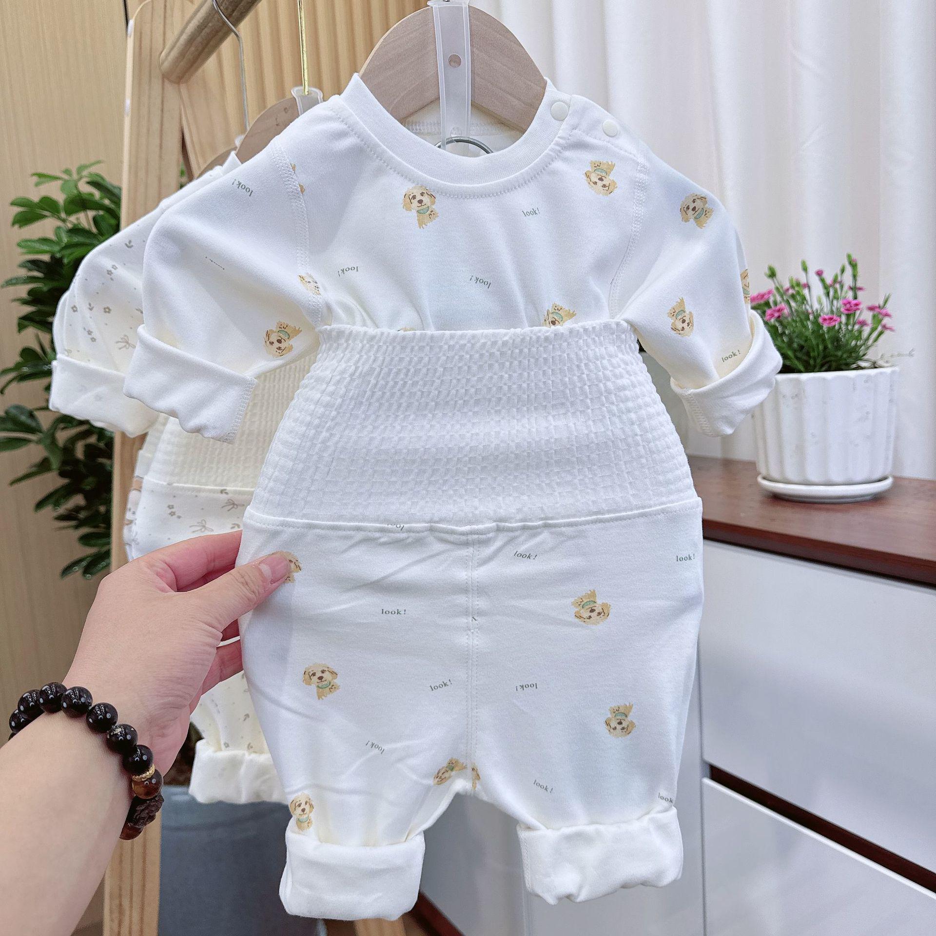 

New Arrival High-Waist Pure Cotton Infant Set: Spring/Autumn Clothes & Pants Size 66