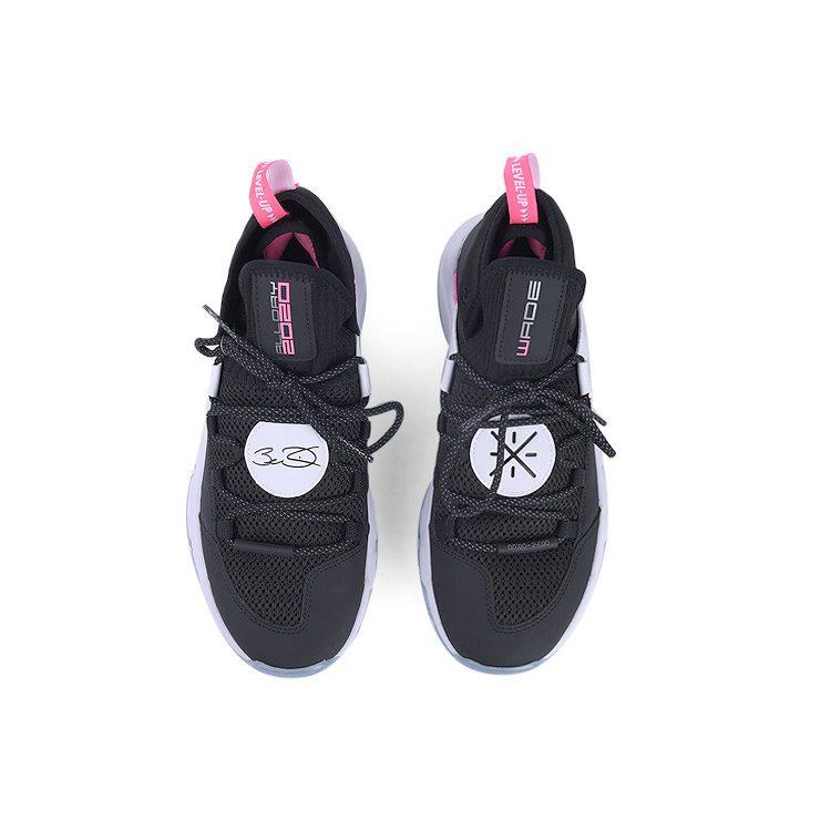 Li Ning ALL DAY 5 Way Of Wade Abrasion Resistant Breathable Mid Top Basketball Shoes Men's Black White ABPQ015-1