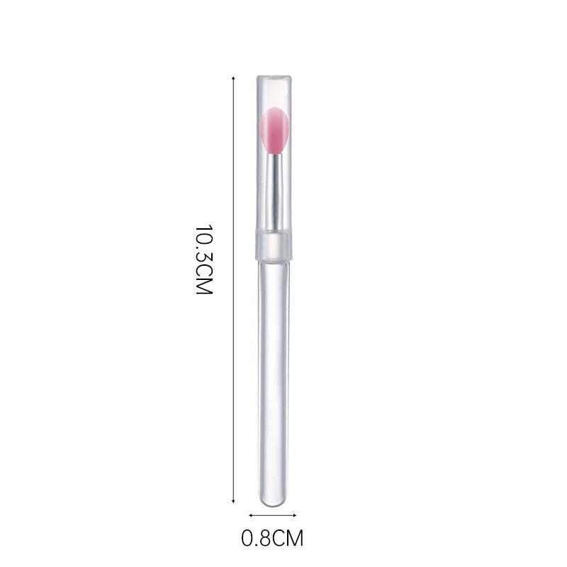 Silicone Lip Mask & Eyeshadow Brush with Lid - Dustproof & Multifunctional Makeup Tool