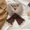 Soft waxy imitation rabbit hair knitted wool scarf female winter tide mermaid versatile student scarf