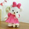 Cushu Cush UniBear Dark Pink Polka Dot Puff Sleeve Dress with Size Small Costume, Ribbon,