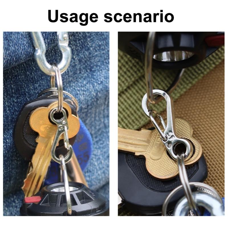 10Pcs Paracord Carabiner Clip Aluminum Alloys Keychain Carabiner Clasp Small Carabiner Clip Spring Snap Keyring Hook