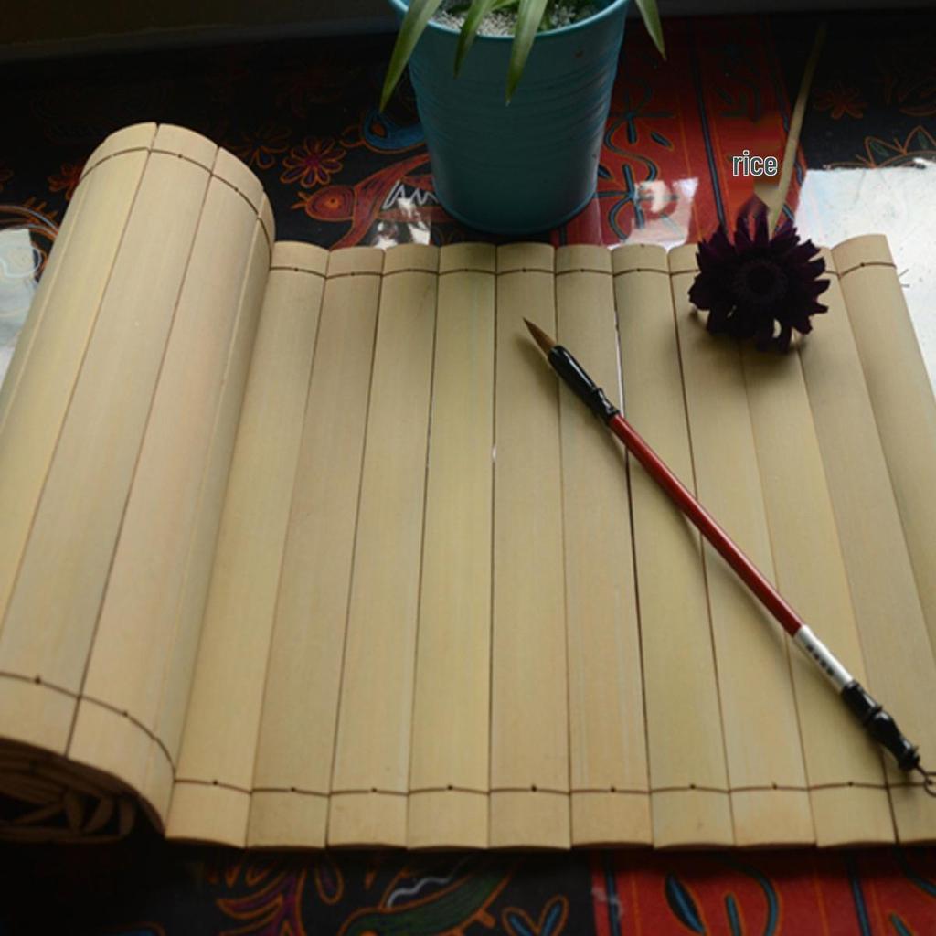 Natürliche Rohbambusstreifen für Kalligraphie, Malerei, DIY-Weben & Handwerk mit Seil