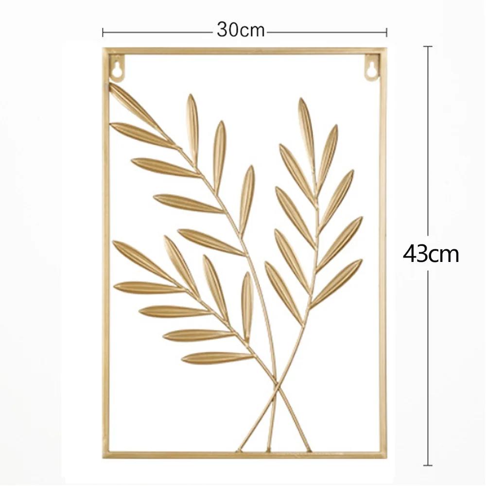 Nordic Vintage Metal Ginkgo Leaf Iron Wall Hanging Photo Frame Art Home Living Room Background Wall Decoration Accessories