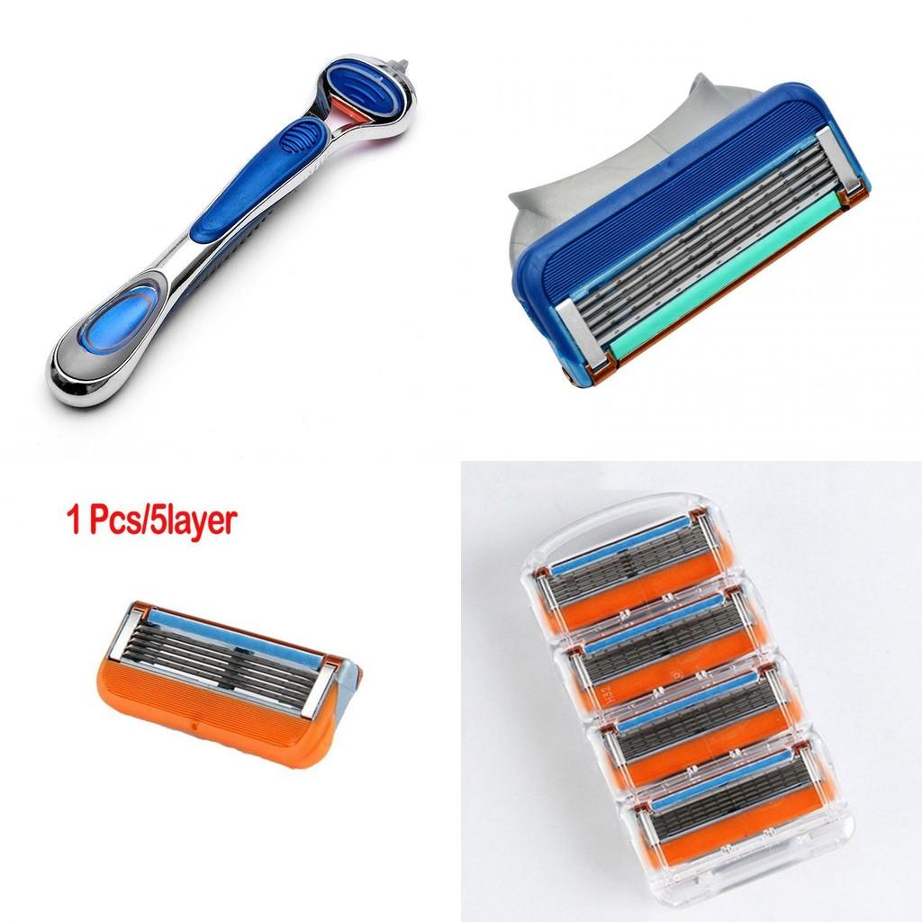Premium 4pcs Lot Shaving Razor Blades With 5 Layer Blades For Mens Face Shaving