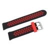 Correa de Reloj de Repuesto de 24 mm con Contraste de Color, Ajustable en Tamaño, Correa de Silicona Suave para Spartan Hr Baro Negro Rojo