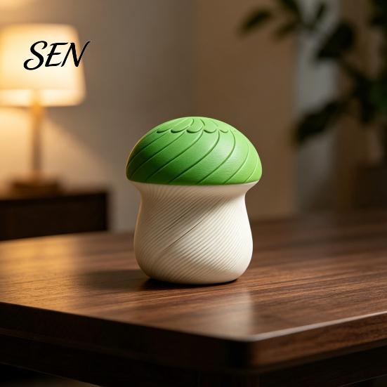 Deformable Mushroom Figurine 3D Printed Slippery Figurine, Rotating Fidget Toy, Twisting Shape Desk Decor for Office and Home Desktop Toy