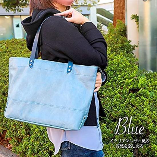 Tote bag [Mustache] VYE-4806 (Blue)