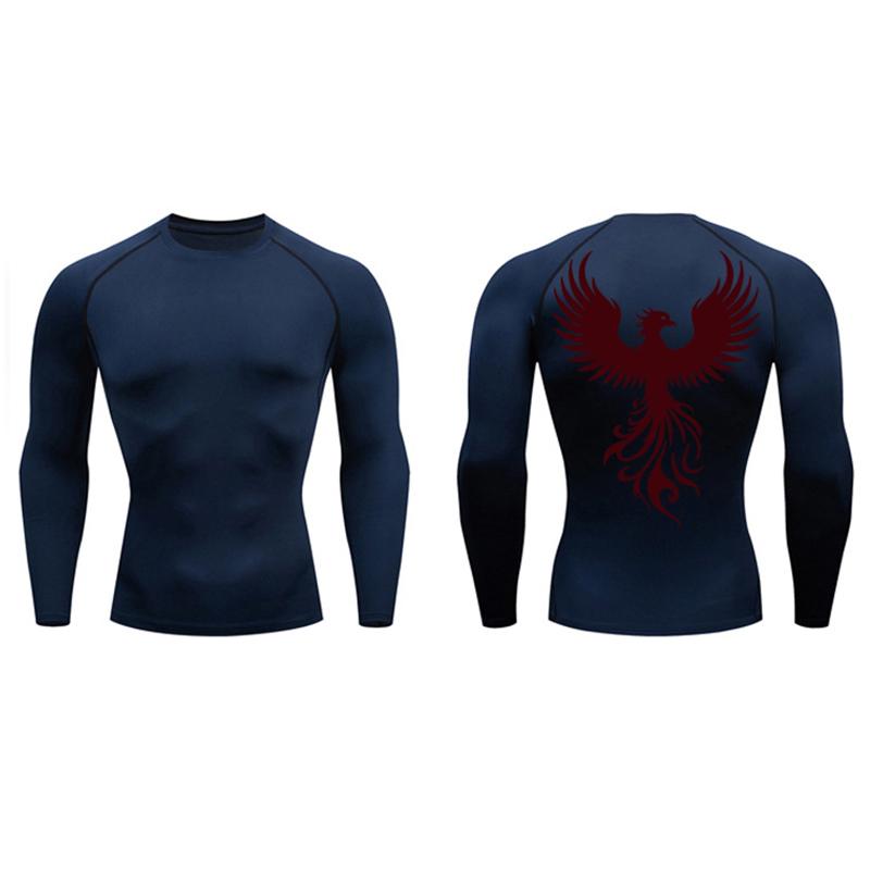 Graphic Athletic Quick Dry Compression Shirt for Men Gym Workout Running Tshirts Tees Tops Undershirt Baselayers Activewear