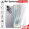 6IN1 Tempered Glass Front Protector for Samsung Galaxy S25 Edge Efficient Unlocking Anti-scratch HD Screen Lens Protective Film