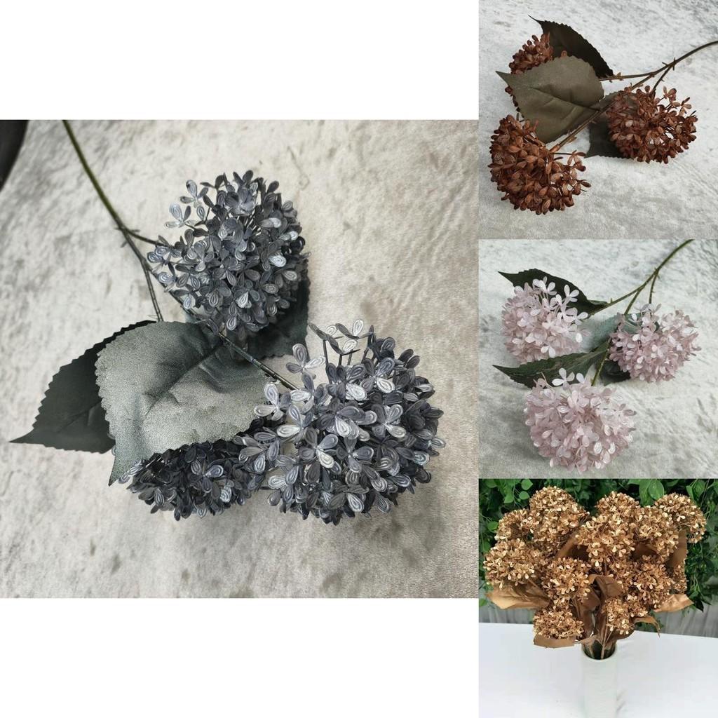 Hydrangea Snowball Artificial Stems Multibranch For Wedding Home Decor Gift
