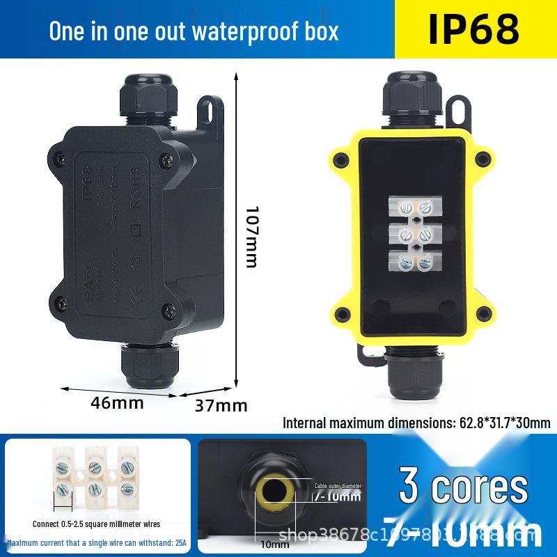 Outdoor IP68 Waterproof Junction Box with Quick Connector and Terminal Block