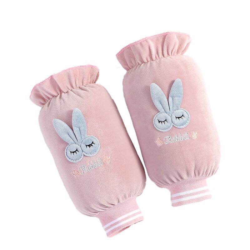 Laobaojia Women s Cartoon Anti-Stain Arm Sleeves Short