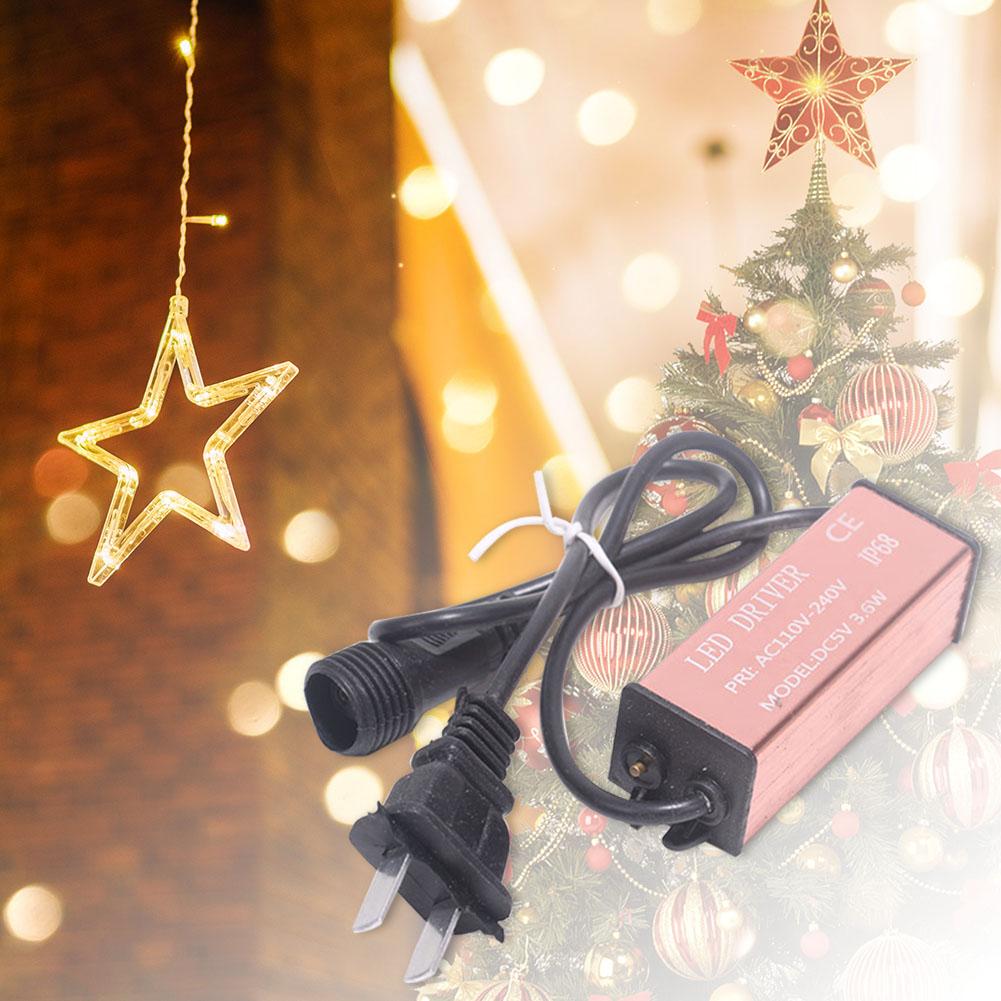 5V/24V Low Voltage LED Transformer 8 Functional Waterproof LED Transformer Power Off Memory US Plug for Christmas String Light