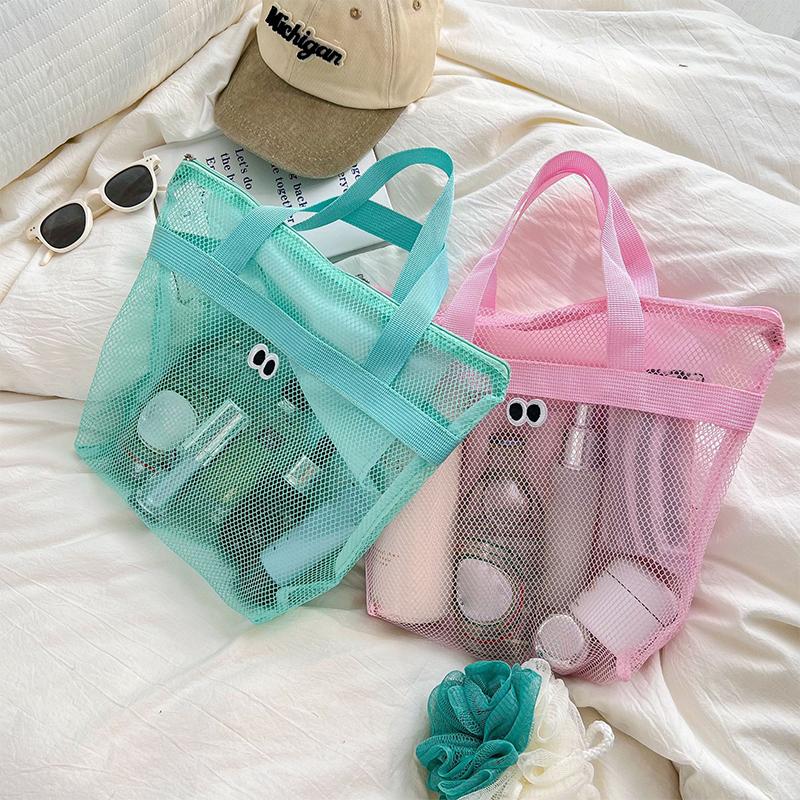 Big Eyes Beach Bag, Toiletry Bag, Large Capacity Cosmetic Storage Handbag, Shoulder Bag, Portable Handbag Storage Bag