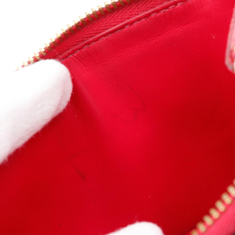 Louis Vuitton Pochette Cle NM Coin Purse M90312 Hot Pink Pink Monogram Vernis Women Used