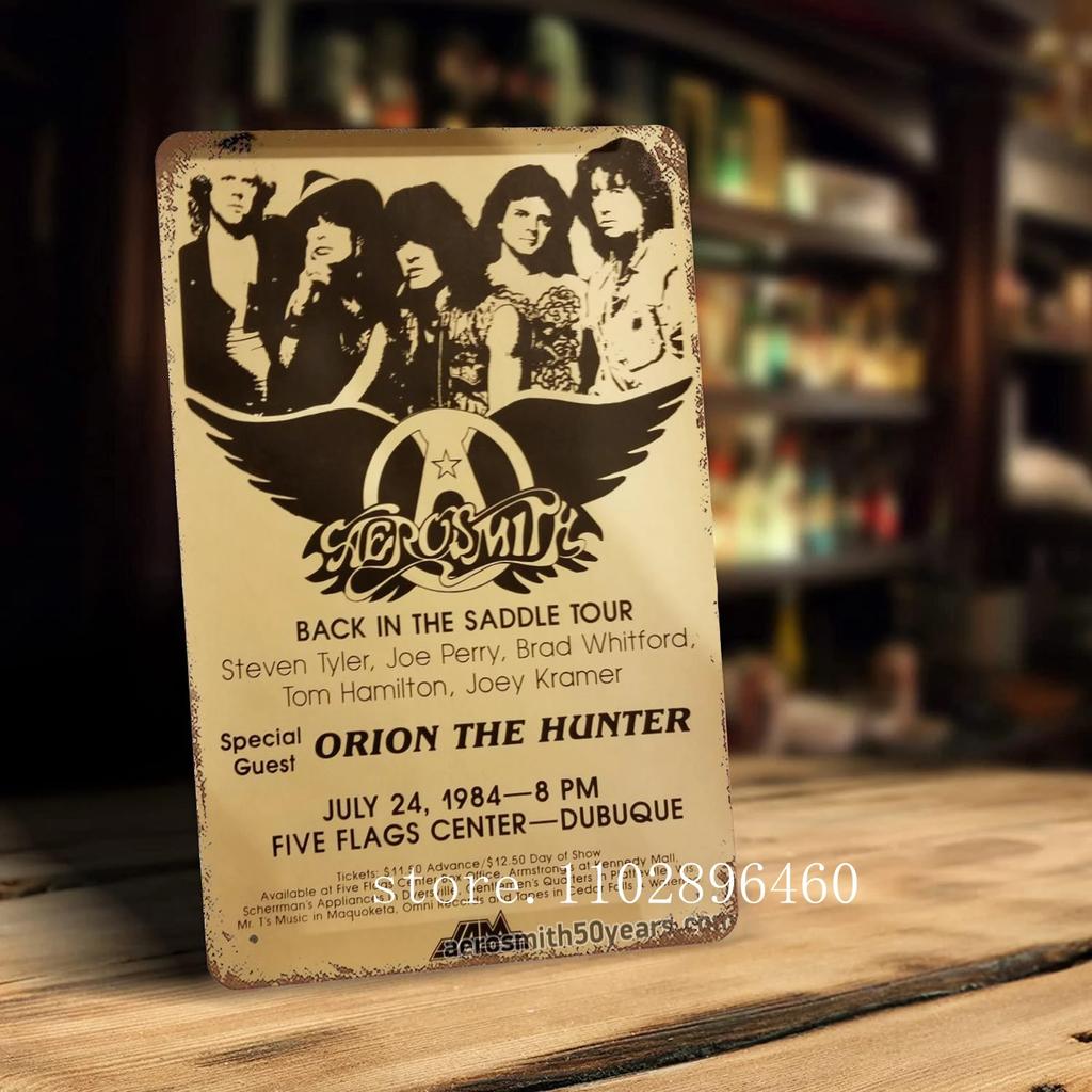 Aerosmith Band Metal Plaques & Signs wall decor Vintage Tin Signs Captain Metal Poster Decor for Bar Pub Club Wall Decoration