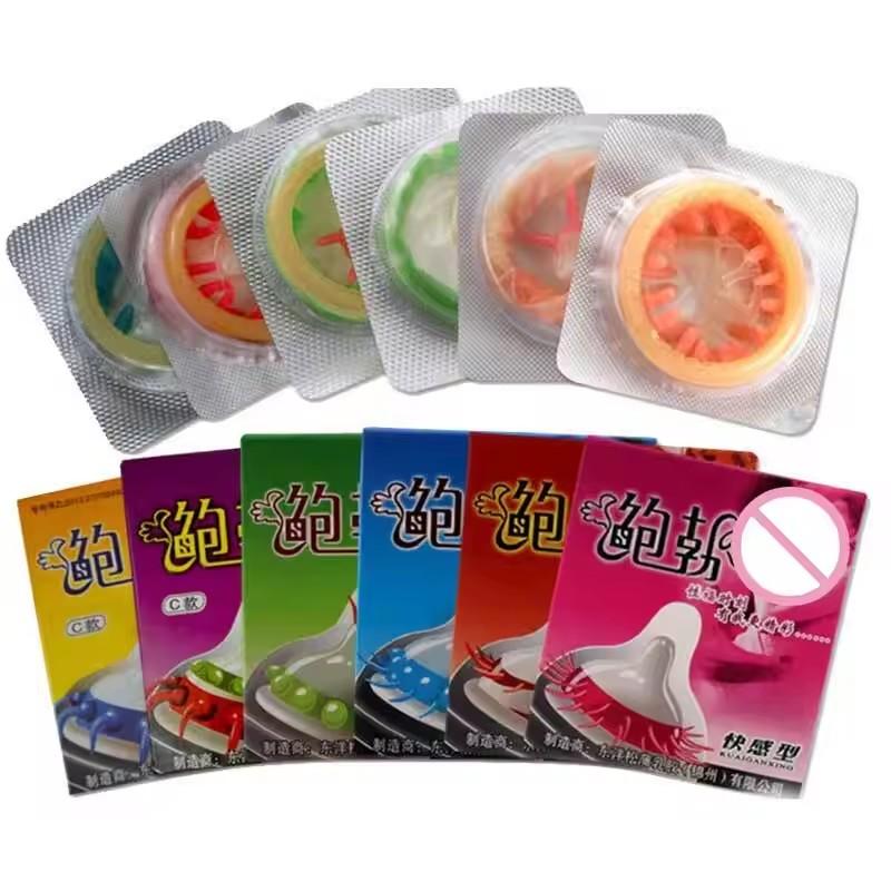 5 pcs Men Condoms Adult Sex Products Sensation Female G-spot Vaginal Stimulation Condoms Sophora Viciifolia Spike Penis Sleeve