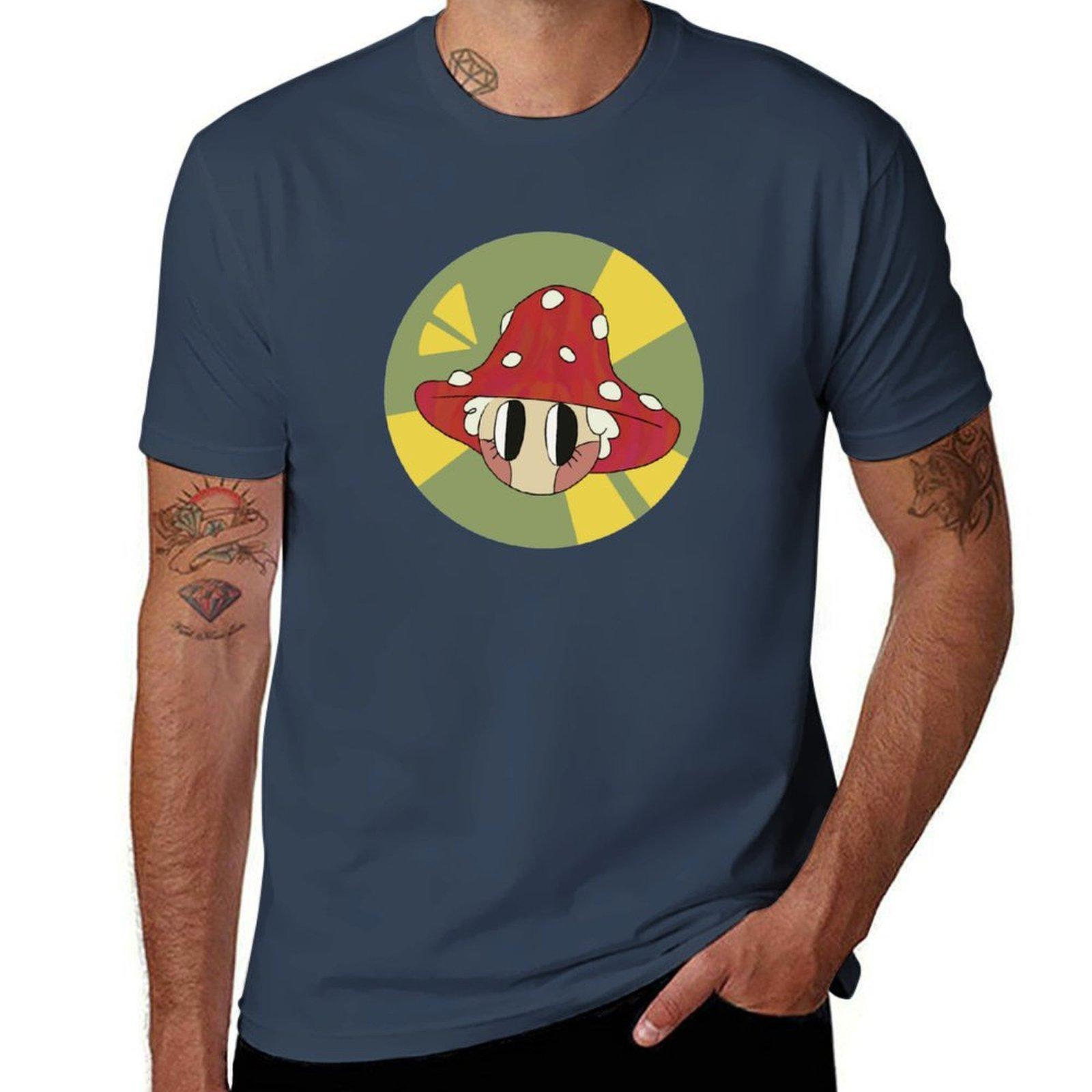 Mushroom Friend TShirt Casual Graphic Print Tee S