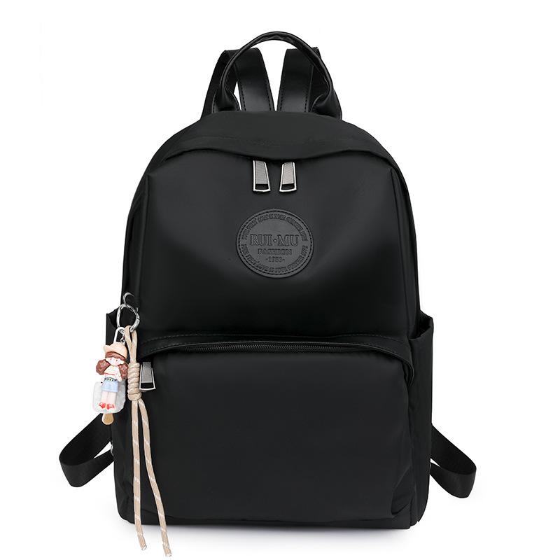 

Женский нейлоновый рюкзак для отдыха на природе, школьный рюкзак для школьников чёрный