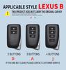 THQP1 Zinc Alloy Car Key Case Cover Protector Shell For Lexus NX GS RX IS ES GX LX RC 200 250 350 LS 450H 300H Keychain Accessories